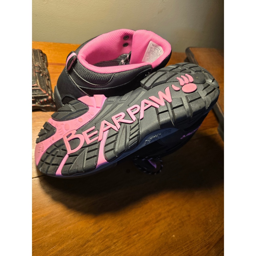Bearpaw Corsica Wide Womens Black Pink Waterproof Hiking Boots 4390X Size 12 - Picture 2 of 7